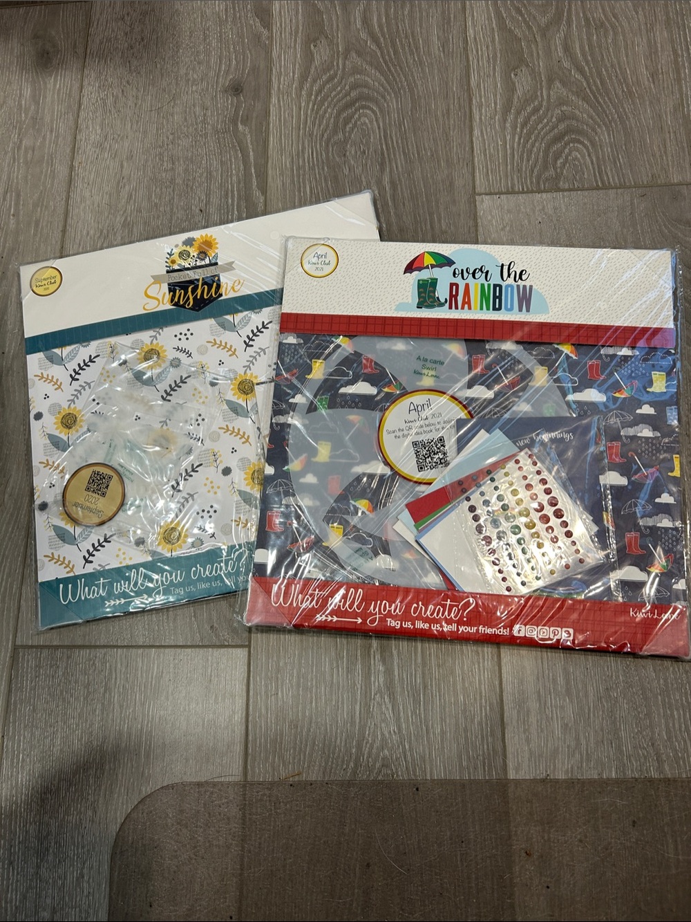 Kiwi lane kits over the Rainbow & Sunshine Craft Paper Kits - Multicolor